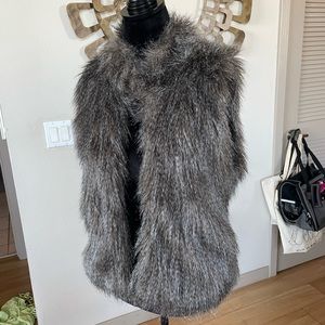 Grey fur vest